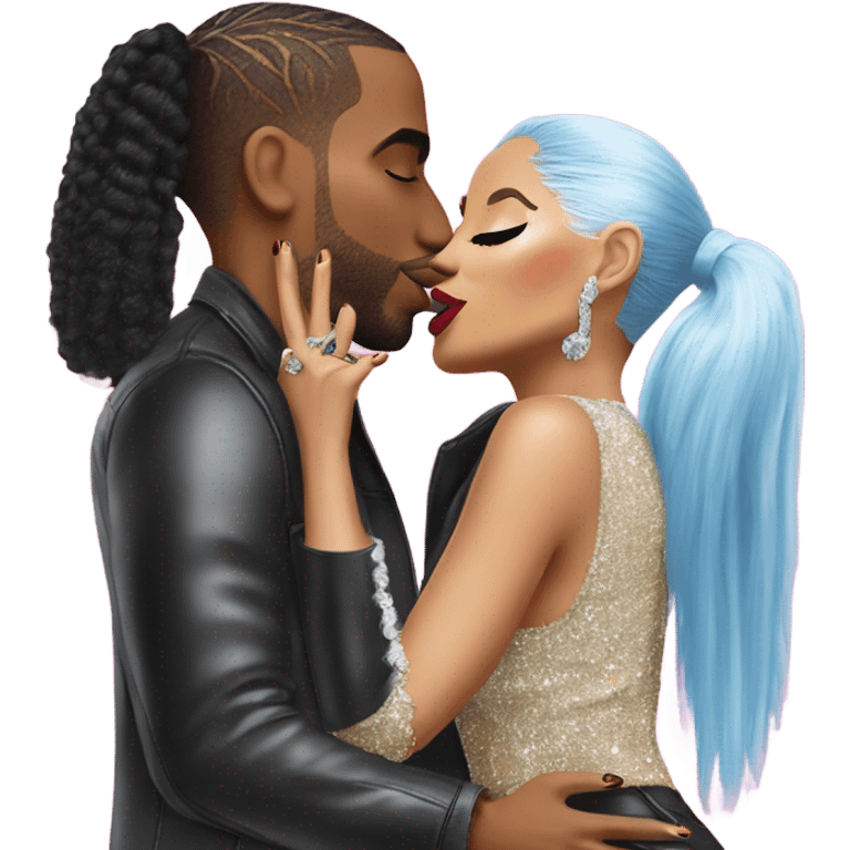 Nicki Minaj kissing Cardi B emoji