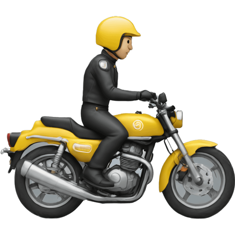 Un rider qui fait une figure  emoji