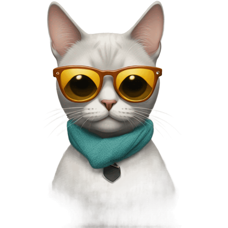 Cat with sunglasses emoji