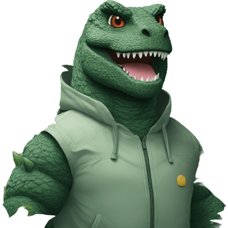 godzilla in botanic clothes emoji