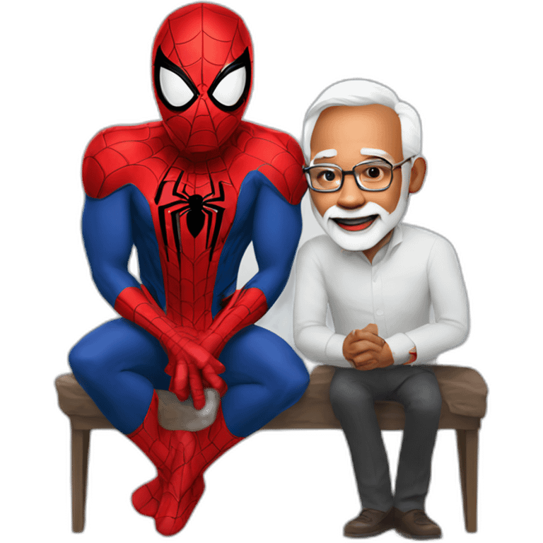 Spider man with modi emoji