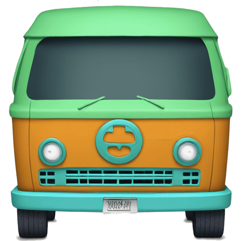 Detailed Papercraft Scooby Doo mystery machine chevy van emoji