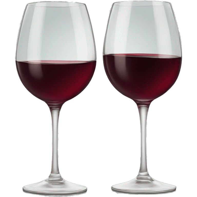 Two wine glasses chining together  emoji