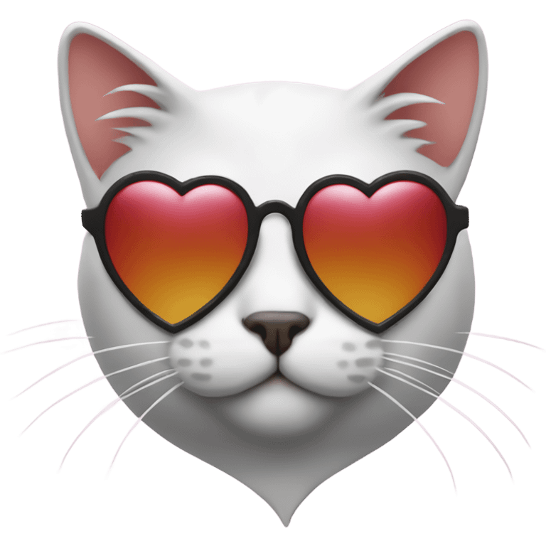 cat with heart sunglasses on emoji