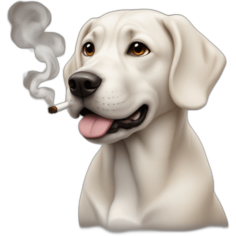 Dog smoke emoji