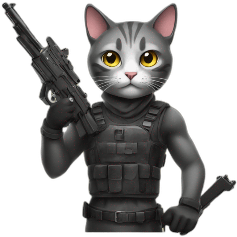 cat with guns emoji