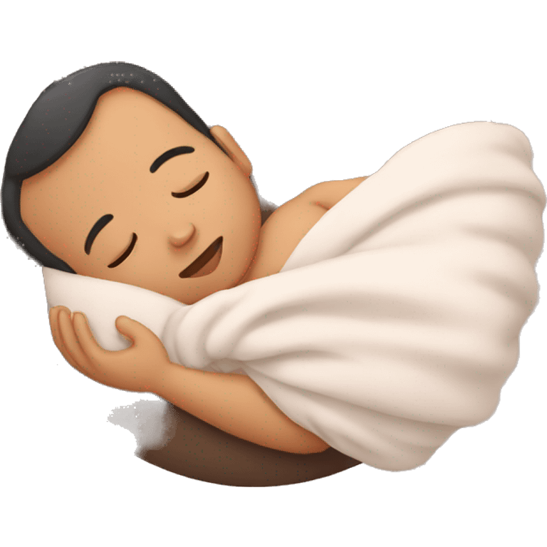 man sleeping baby emoji