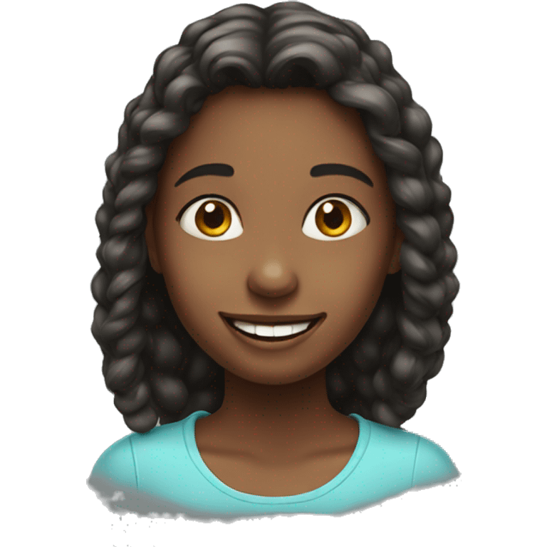 cheerful girl portrait emoji