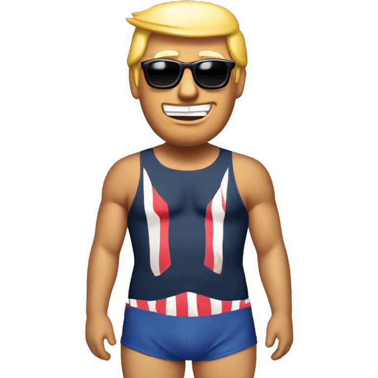 Donald trump in a swimsuit emoji