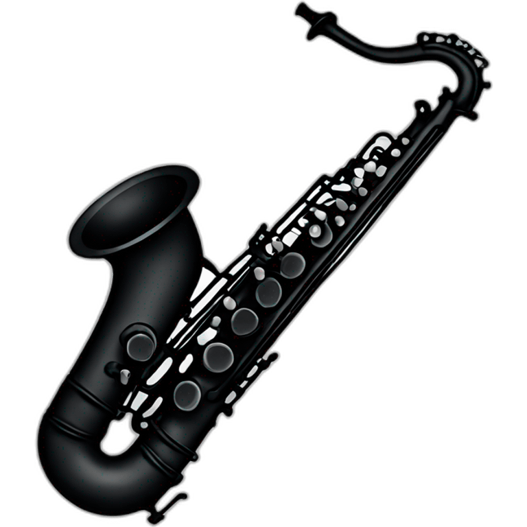 a black saxophone emoji