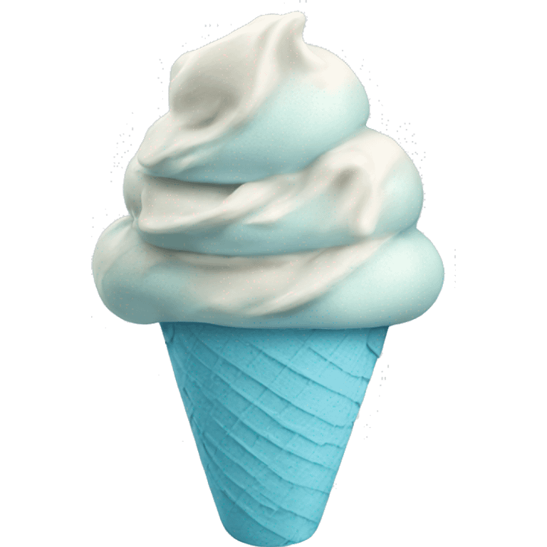 Aesthetic realistic light blue icecream  emoji