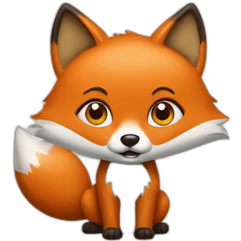 fox in cartoon box emoji