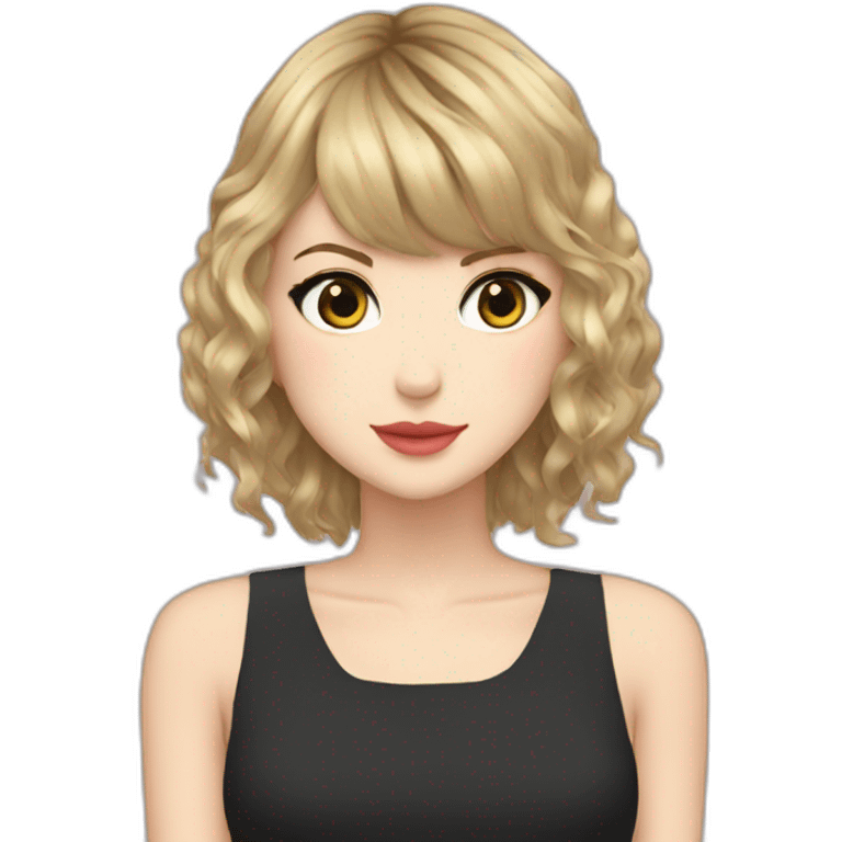 Taylor Swift anime style emoji