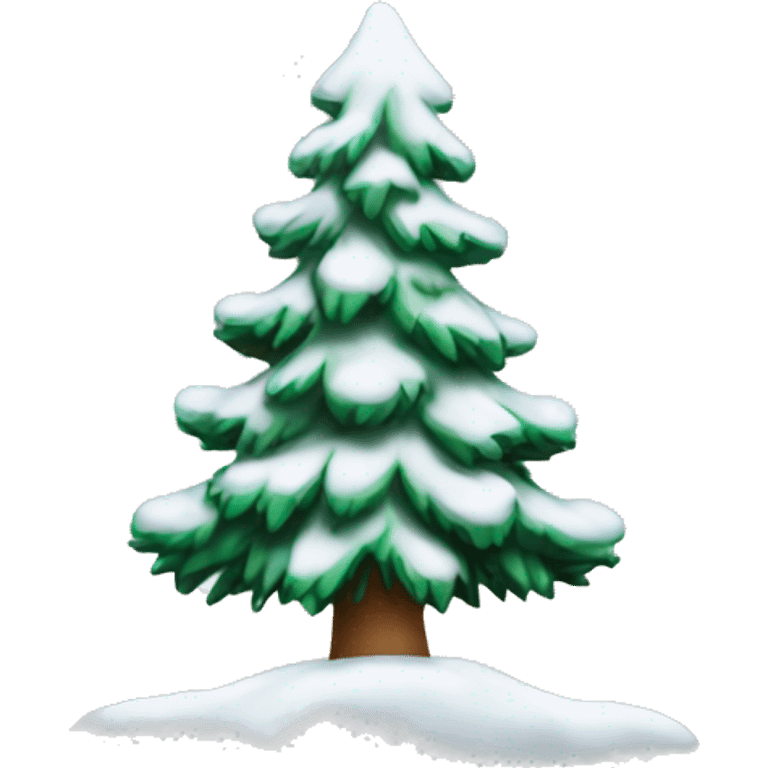 Snowy Christmas tree emoji