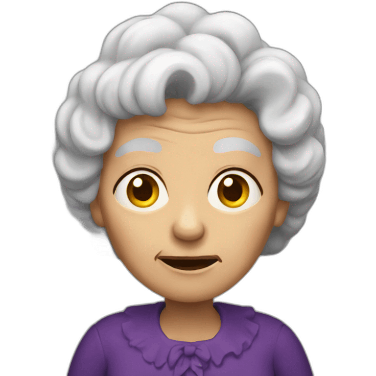 scary grandma  emoji