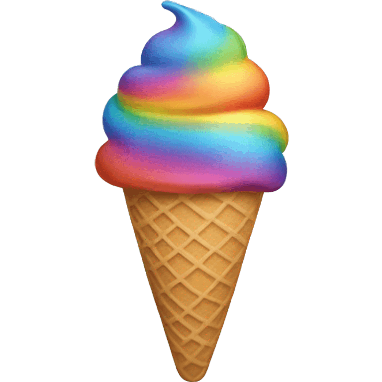 Rainbow ice cream emoji