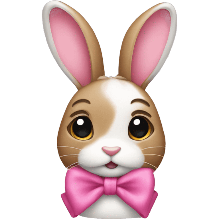 Bunny with pink bow  emoji