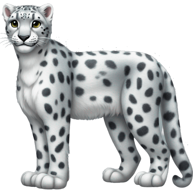 snow leopard full body emoji