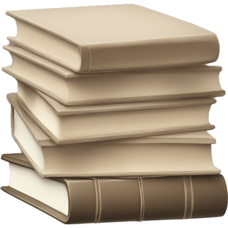 A stack of books in neutral colours  emoji