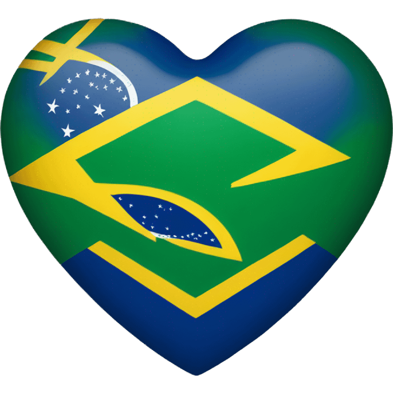 Heart with the brazil flag emoji