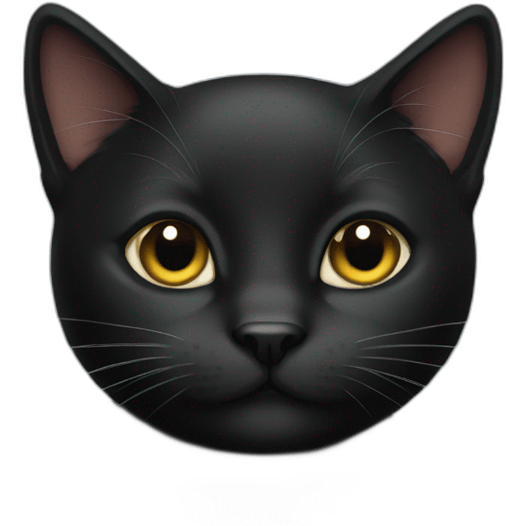 Black cat cute emoji