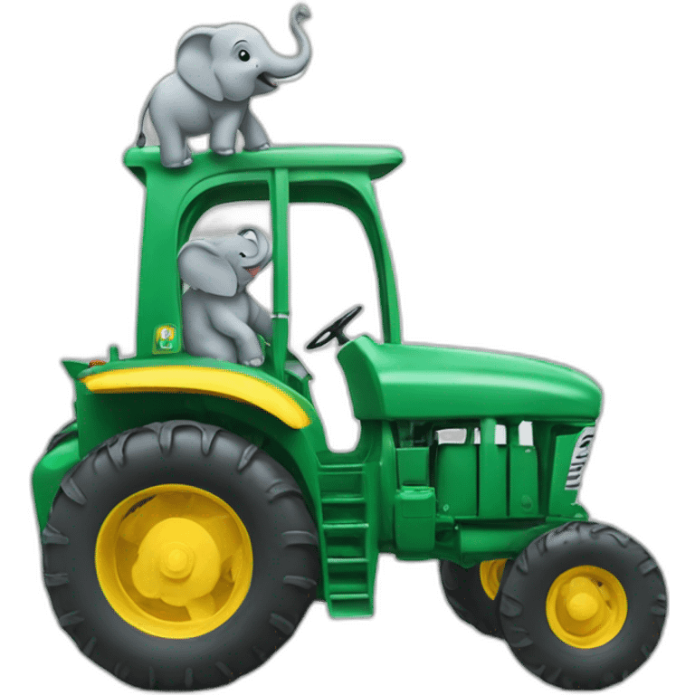 Un éléphant sur un tracteur  emoji