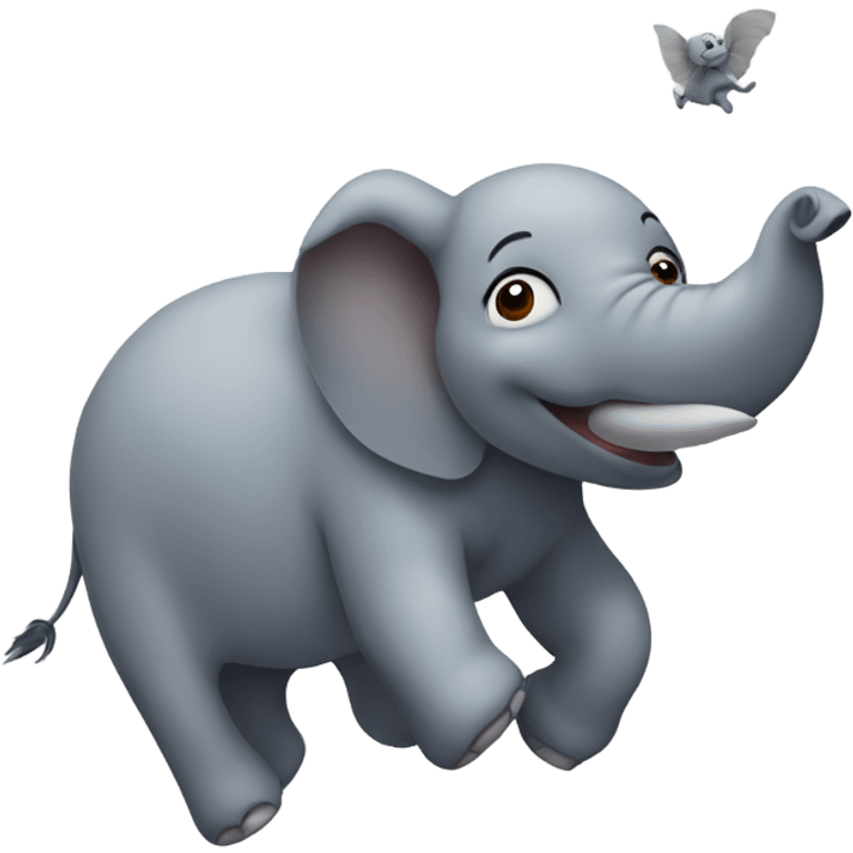 Flying elephant emoji