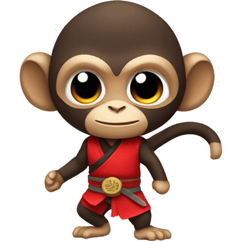 Ninja monkey with red costume emoji