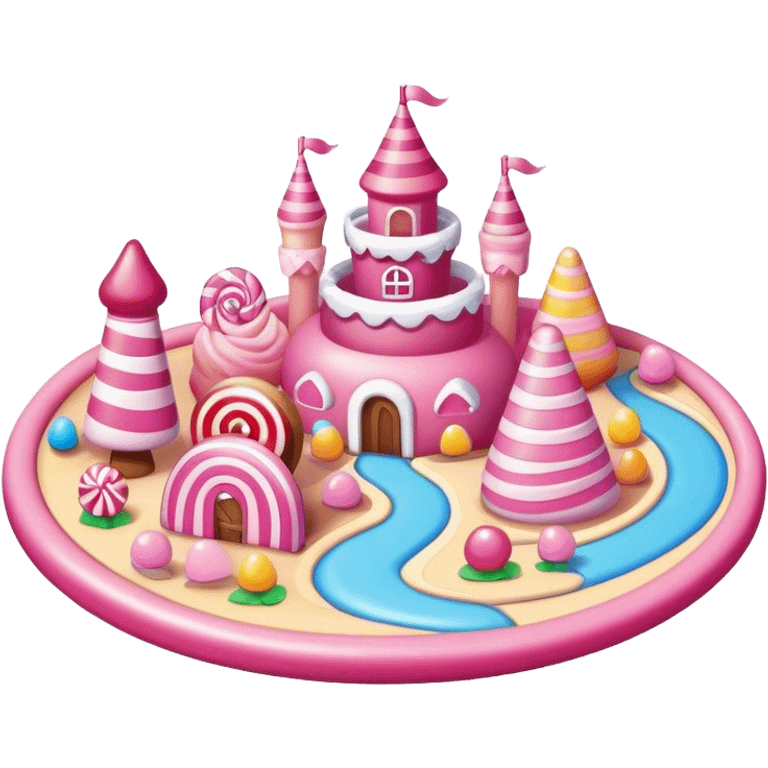 candy land pink landscape emoji