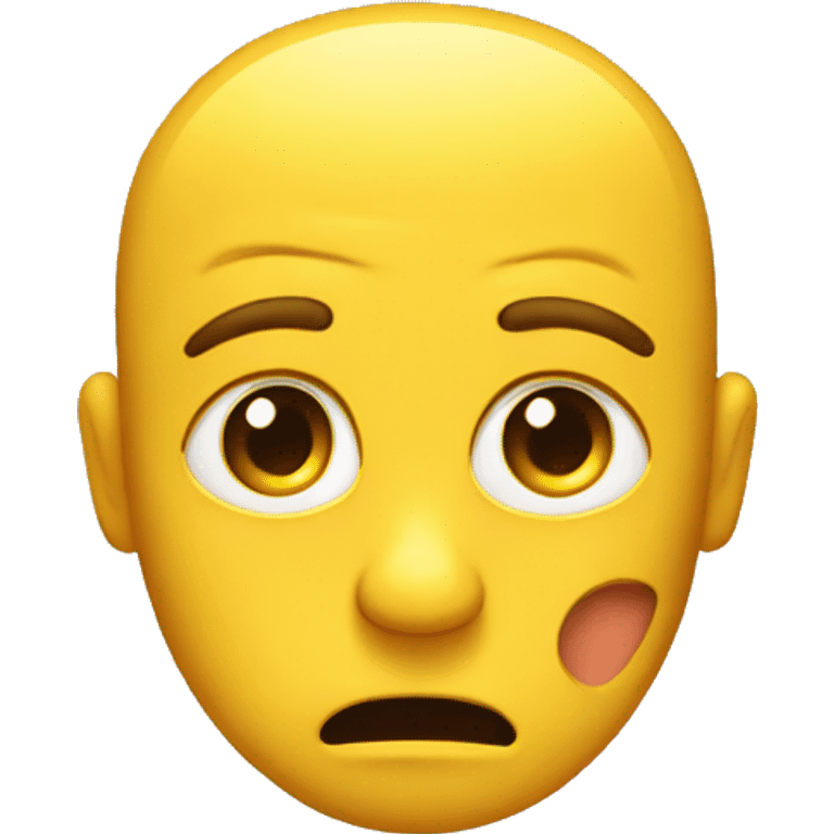 a yellow face expresses confusion in a cute way emoji