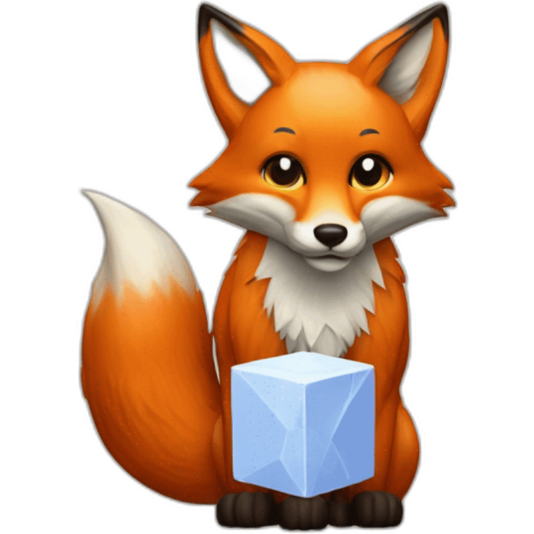 Fox with Rubic’s Cube emoji