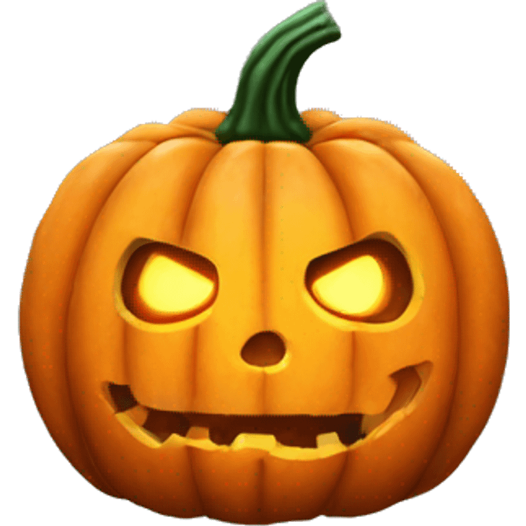 Scary glowing Jack-o-lantern emoji