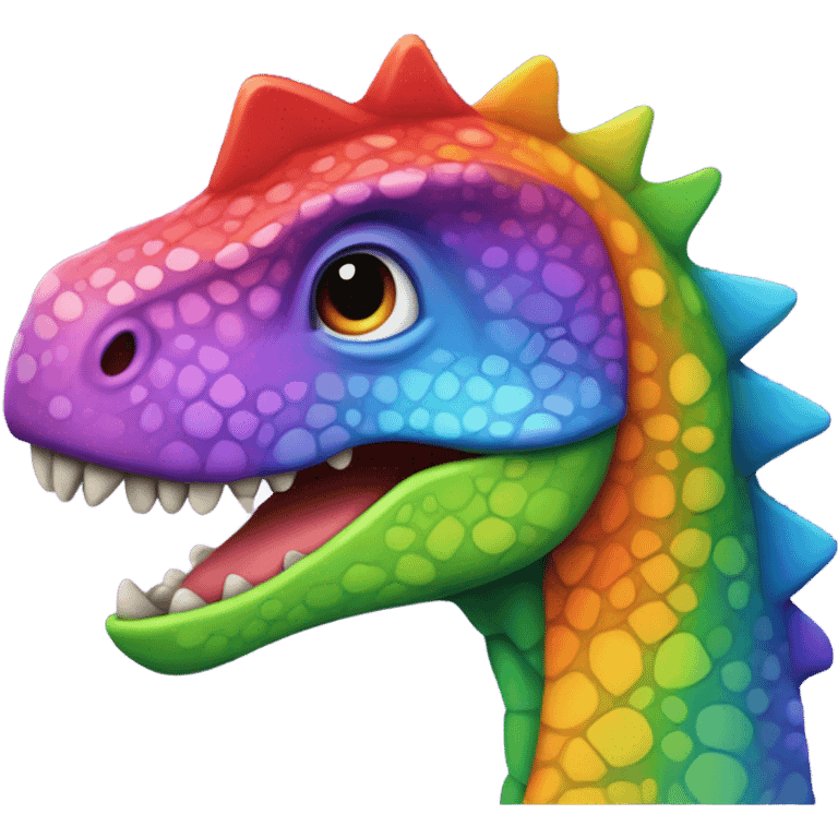 rainbow dinosaur  emoji