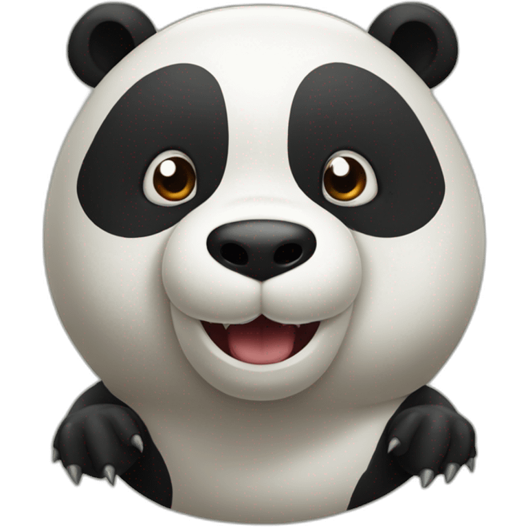 A panda bear mixed with a dinosaur emoji