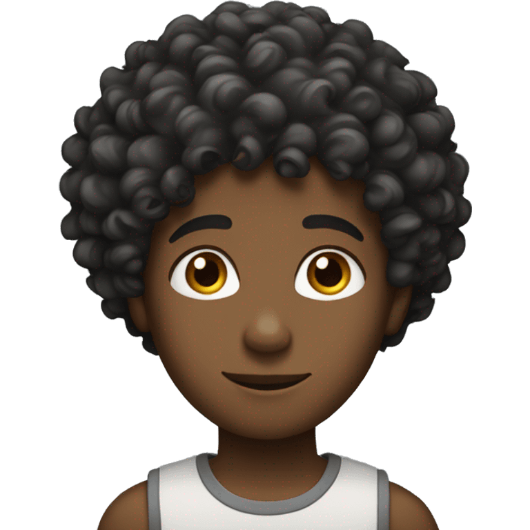 A  curly-haired  black  boy. emoji