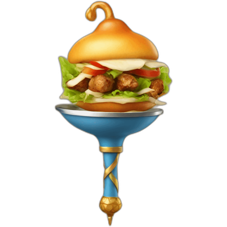 kebab out of a genie's lamp emoji