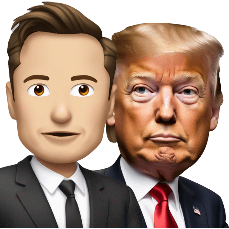 Elon musk and Donald trump  emoji