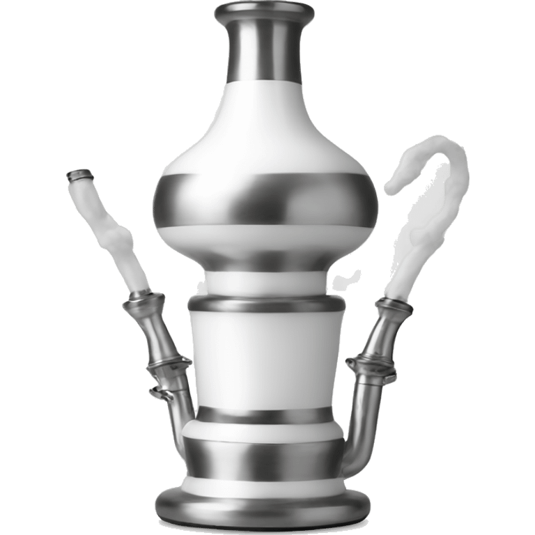 white and stainless steel hookah  emoji