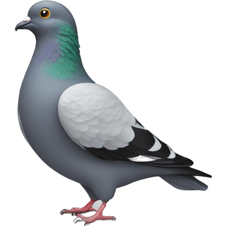 Pigeon doing fitness emoji