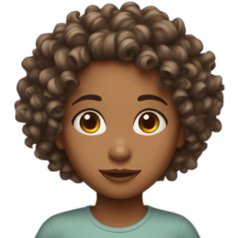 Girls curly hair emoji