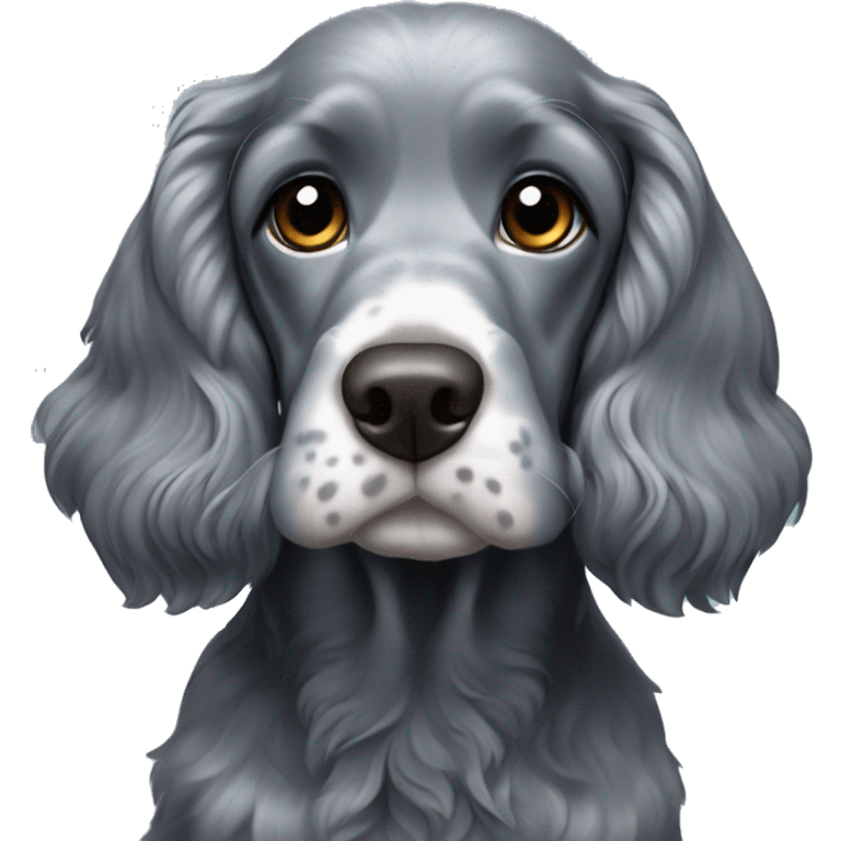 Blue Rowan cocker spaniel grey emoji