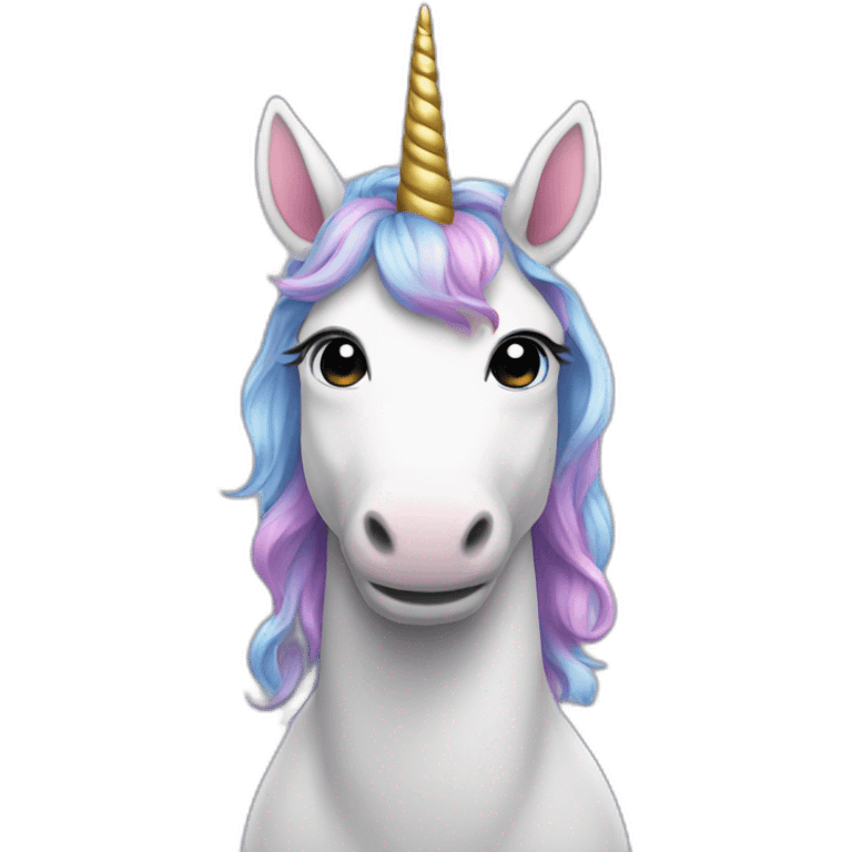 Unicorn with hands on top emoji