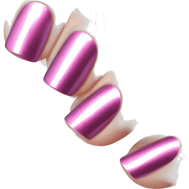 Metallic pink nail polish  emoji