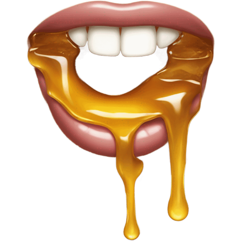 Mouth with honey  emoji