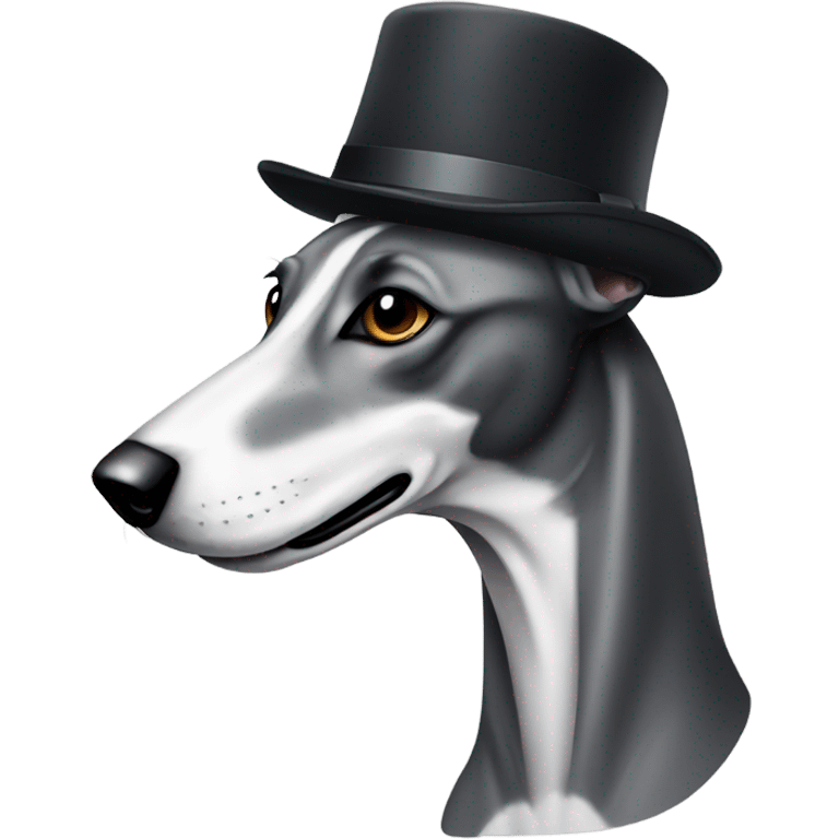 Greyhound with hat emoji