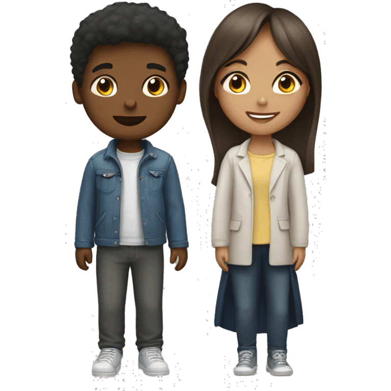 One girl and boy  emoji