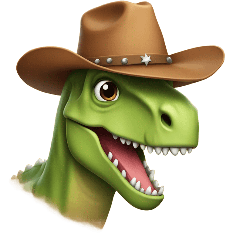 Dinosaur with cowboy hat  emoji