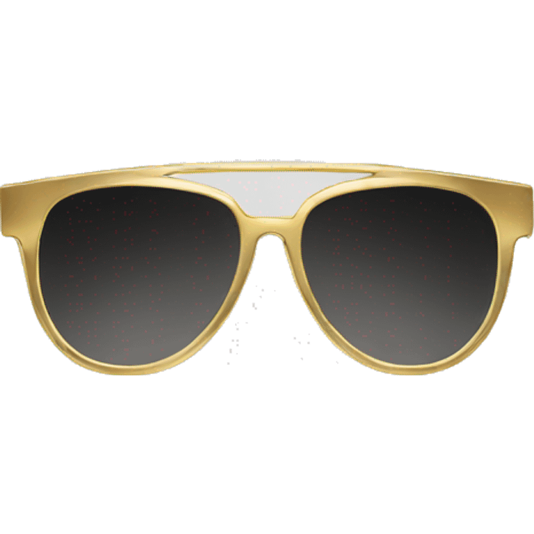 Gold frame sunglasses  emoji