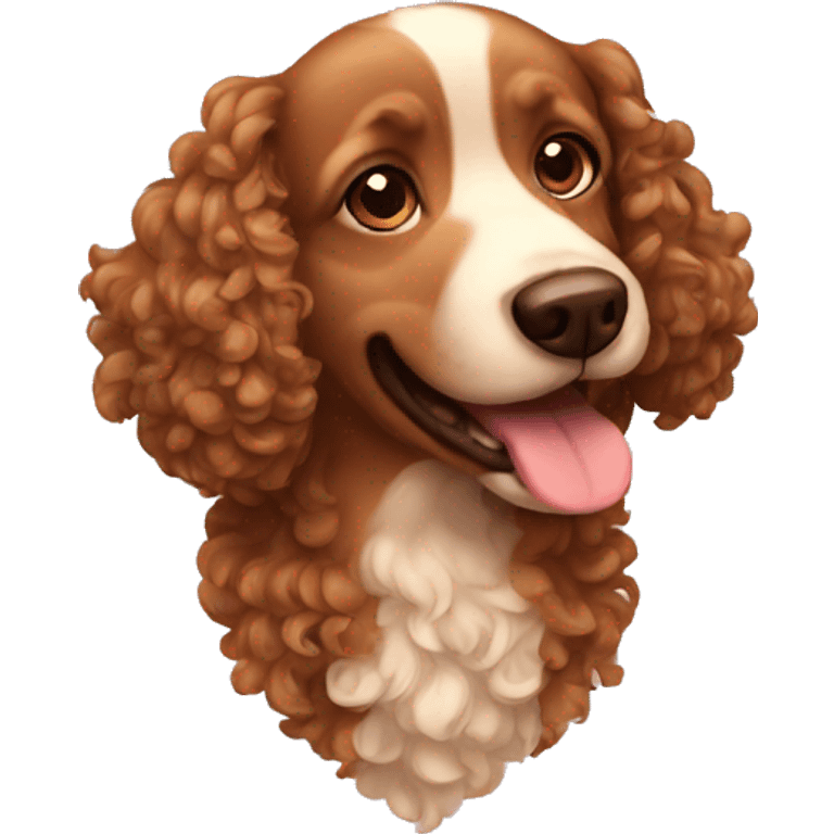 dog brown  curly emoji