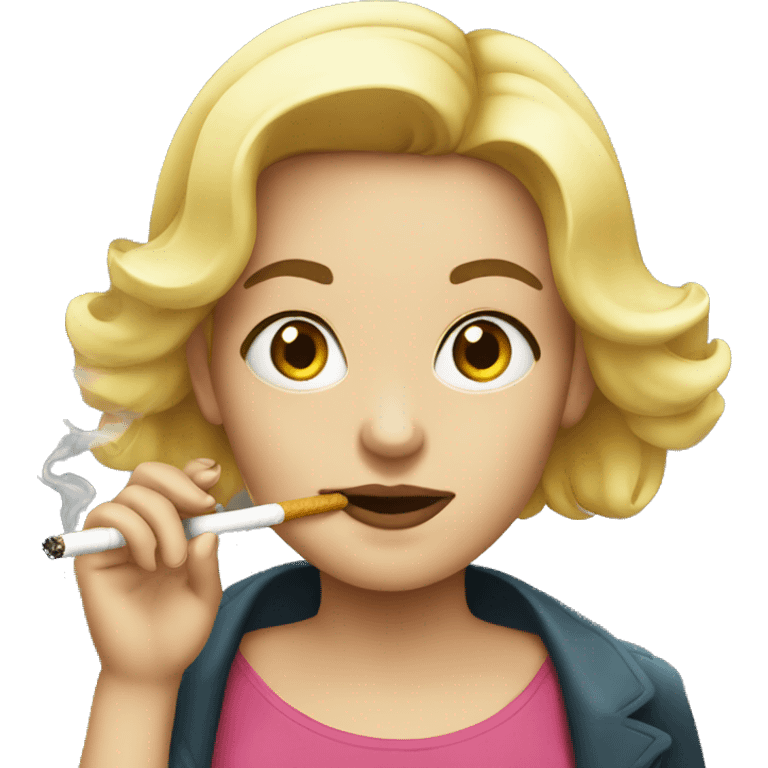 Girl smoking electric cigarette emoji